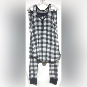 Make + Model Plaid Pajama Loungewear Set Cozy Fall Casual Comfy Winter